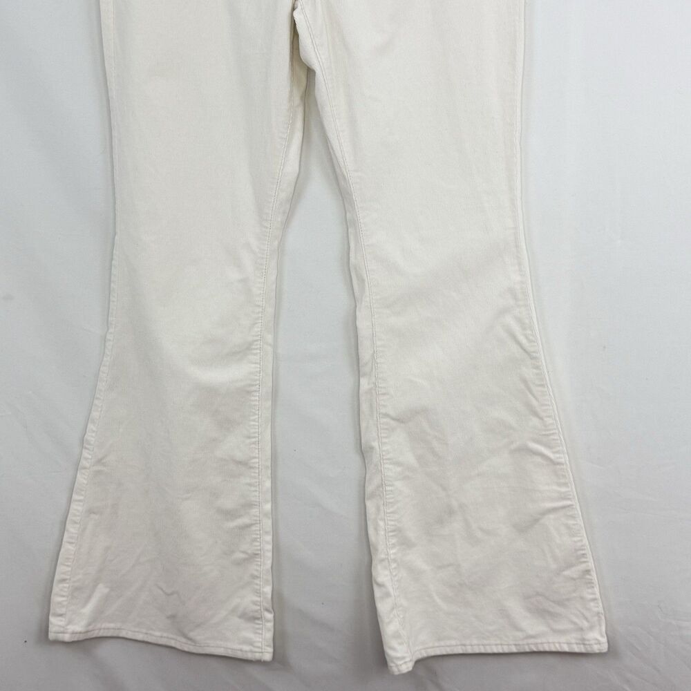 NWT We The Free People Size 32 Jayde Cord Flare Jeans High Rise Stretch White - Picture 14 of 16